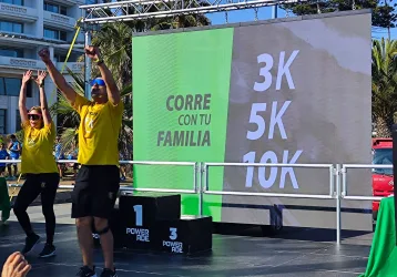 Pantalla Led 4x3 mts exterior - ReForest Viña del Mar 3K/5K/10K.